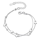 GUROTD Silber Armband für Frauen 925 Sterling Silber Stern damen Armband mit...