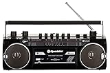 Roadstar RCR-3025EBT/BK Boombox mit Kassette (Kassetten-Rekorder, FM-Radio,...