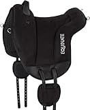 Equinate Reitpad Hamilton aus synthetischem Wildleder Pony Schwarz - Bareback Pad mit...