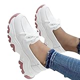 Fannyfuny Keilabsatz Sneaker Damen Outdoor Joggingschuhe Mesh Sportlich Schuhe...