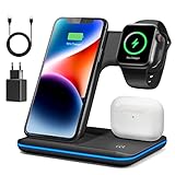 Kabelloses Ladegerät, 3 in 1 Wireless Charger Kompatibel mit iPh.one 14 13 12...