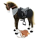 Sweety Toys 14149 Stehpferd Standpferd Reittier Plüschpferd Reitpferd 110 cm inkl. Sattel...