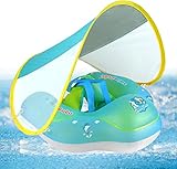 Baby Schwimmring mit Sonnendach,Schwimmhilfe Baby,Schwimmreifen Baby,Schwimmsitz...