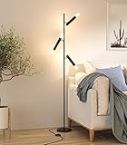 Modlicht Stehlampe LED Wohnzimmer schwarze moderne Stehleuchte | dimmbare 15W...