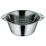 WMF Gourmet Sieb Edelstahl 24 cm, Seiher mit großen Löchern, Nudelsieb, Küchensieb,...