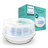 Philips Avent Mikrowellen Sterilisator, Dampf-Sterilisator für bis zu 4...