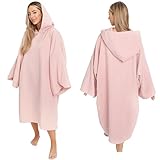 Brentfords Kapuzen Handtuch Poncho für Erwachsene, groß, zum Baden, Schwimmen, Surfen,...