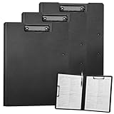 MeYuxg Klemmbrett A4, Kunststoff Ordner Foldover Clip Boards, 3 Stück Klemmbrett mit...