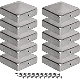 10 Pfostenkappen 7x7 cm - 70x70 mm, Zaunpfosten Metall/Zaunpfosten verzinkt, Pyramiden...