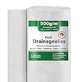 Xabian Drainagevlies 200g/m² 300g/m² 500g/m² Filtervlies 2m x 25m = 50m² - Trennvlies...