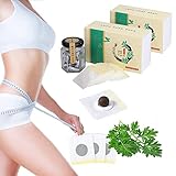 60 Stück Mugwort Navel Sticker,Natural Herbal Belly Sticker,Detox Pflaster,Beifuß Nabel...