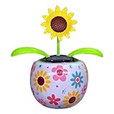 Luckxing Wackelfigur Blume, Solar Tanzende Blume Solarblume Wackelfigur Wackelblume Tier...