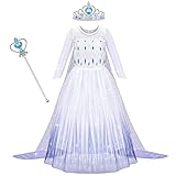 ELSA Kostüm Kinder Mädchen ELSA Anna Prinzessin Kleid Kinder ELSA Dress mit Krone...