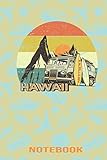 Retro Hawaii Travel Hippie Van Beach Surfer Longboard design Notebook: 6' X 9'...