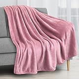 PAVILIA Fleece-Überwurfdecke für Couch, Doppelgröße, rosa, superweich,...