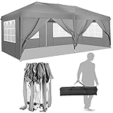 cobizi 3x6M Pavillon Outdoor Faltpavillon, Schwerlast Pavillon Passerdichte Faltzelt, mit...