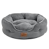 BEDSURE Katzenbett waschbar Katzen Bettchen - 51x48x15cm Katzen Bett grau mit...