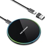 Induktive Ladestation für Samsung Galaxy S23/S22/S21/Note 20, Wireless Charger 15W...