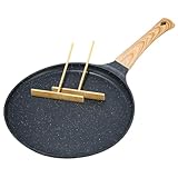 Exyvox Schwarz crepe pfanne 28cm Antihaftpfanne pan Pfannkuchen flache Pfanne mit...