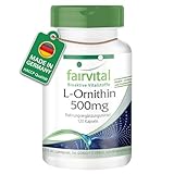 Fairvital | L-Ornithin 500mg - 120 Kapseln - HOCHDOSIERT - Vegan