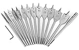 KAHEIGN 15Pcs Flachfräsbohrer Set, 6mm - 25mm Titanbeschichteter Spatenbohrer...