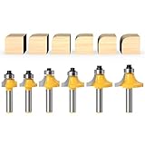 WSOOX Fräser Set mit 8mm Schaft, 6 Stücke Abrundfräser Rund Router Bit für...