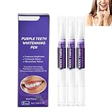 Zahnaufhellung Stift, Purple Teeth Whitening Pen 3 Stück, Schnelles Bleaching...