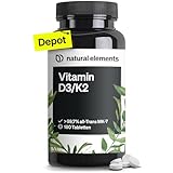 Vitamin D3 + K2 Depot – 180 Tabletten – Premium-Qualität: K2VITAL® von Kappa –...