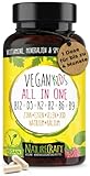 Vegan Kids All-in-One - Vitamin B12+D3+K2+B2+B6+B9 Folsäure + Zink + Eisen + Selen +...