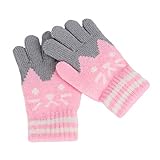 Kinder Fingerhandschuhe Herbst Winter Warm Handschuhe Fäustlinge mit Plüsch Futter Süß...