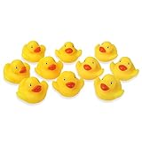 Schramm® 10 Stück Gummiente Gelb ca. 5cm Badeente Bade Ente Enten Badeenten Gummienten