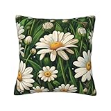 2er Set Kissenbezug 50x50 cm Samt Sofakissen Kissenbezüge Blüte Dekokissen Sofa Kissen...