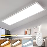 Dimmbare LED Deckenleuchte Panel 100x25cm mit Speicherfunktion, Deckenlampe Flach 2700K -...