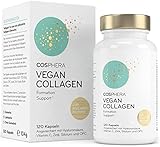 COSPHERA Kollagen Kapseln Vegan - Kollagen Hyaluron Kapseln vegan mit Vitamin C, Biotin,...