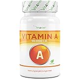 Vitamin A - 10.000 I.E. (3000 µg) - 240 Tabletten - Laborgeprüft (Wirkstoffgehalt &...