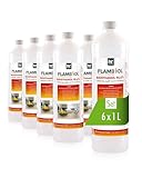 FLAMBIOL Bioethanol 96,6% Premium 6 x 1 L - Ethanol für Tischkamin, Kamin &...