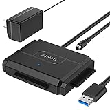 Alxum IDE und SATA Adapter, USB 3.0 Festplatten Konverter mit Netzschalter für 2.5 und...