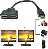 BHW HDMI Kabel Splitter, 1080P HDMI Stecker auf Dual HDMI Buchse,...