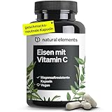 Eisen 20mg (aus Eisenbisglycinat) pro Kapsel – mit 42mg natürlichem Vitamin C –...