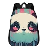 WZOMT Niedlicher Panda-Rucksack für Mädchen, Jungen, Kinder, Rosa, Blau, Schwarz und...