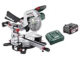 Metabo KGS 18 LTX BL 254 AkkuKappsäge (18V 1x4Ah Li-Power Ladegerät ASC 55 Karton mit...