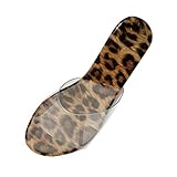 Canvas Schuhe Damen Pantoffel Sandalen Leopard-Grain Beach Flache Leichte Bequeme Schuhe...