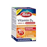 Abtei Vitamin D3 3000 I.E. - unterstützt Immunsystem und Knochen - laborgeprüft,...