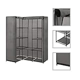 ShGaxin Eckkleiderschrank Grau 130 x 87 x 169 cm, Schlafzimmerschrank, Kleiderschränke,...