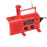 SRMAN Solar Power AM/FM Radio Outdoor Handkurbel Generator 4000 mAh Power Bank mit...