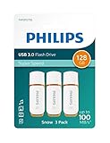 Philips, Pen Drive, 128 GB, USB 3.0, FM12FD75E, 3 Stück, High Speed 128 GB, mit Kappe und...