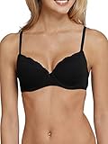 Schiesser Damen Bügel Mit Schale Und Spitze - Pure Cotton BH, Schwarz_157412,...