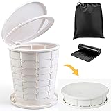 PAKFAN Camping Toiletten, Campingklo Outdoor Klappbare Campingtoilette Faltbar...