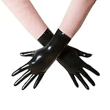 Schwarze Latex Handschuhe für Damen und Herren,Naturkautschuk Handschuhe...