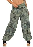 Malito Damen Aladinhose mit Print | Haremshose zum Tanzen | Pumphose zum Chillen -...